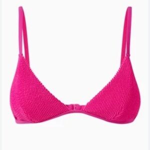 NWT Good American Always Fits Bikini Swim Top  Women Size 7 Bright Pink